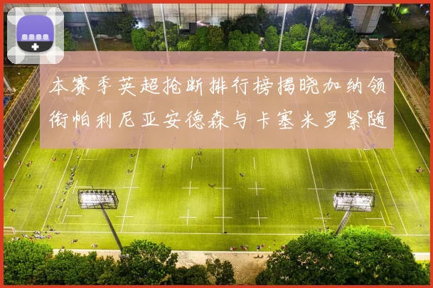 本赛季英超抢断排行榜揭晓加纳领衔帕利尼亚安德森与卡塞米罗紧随其后